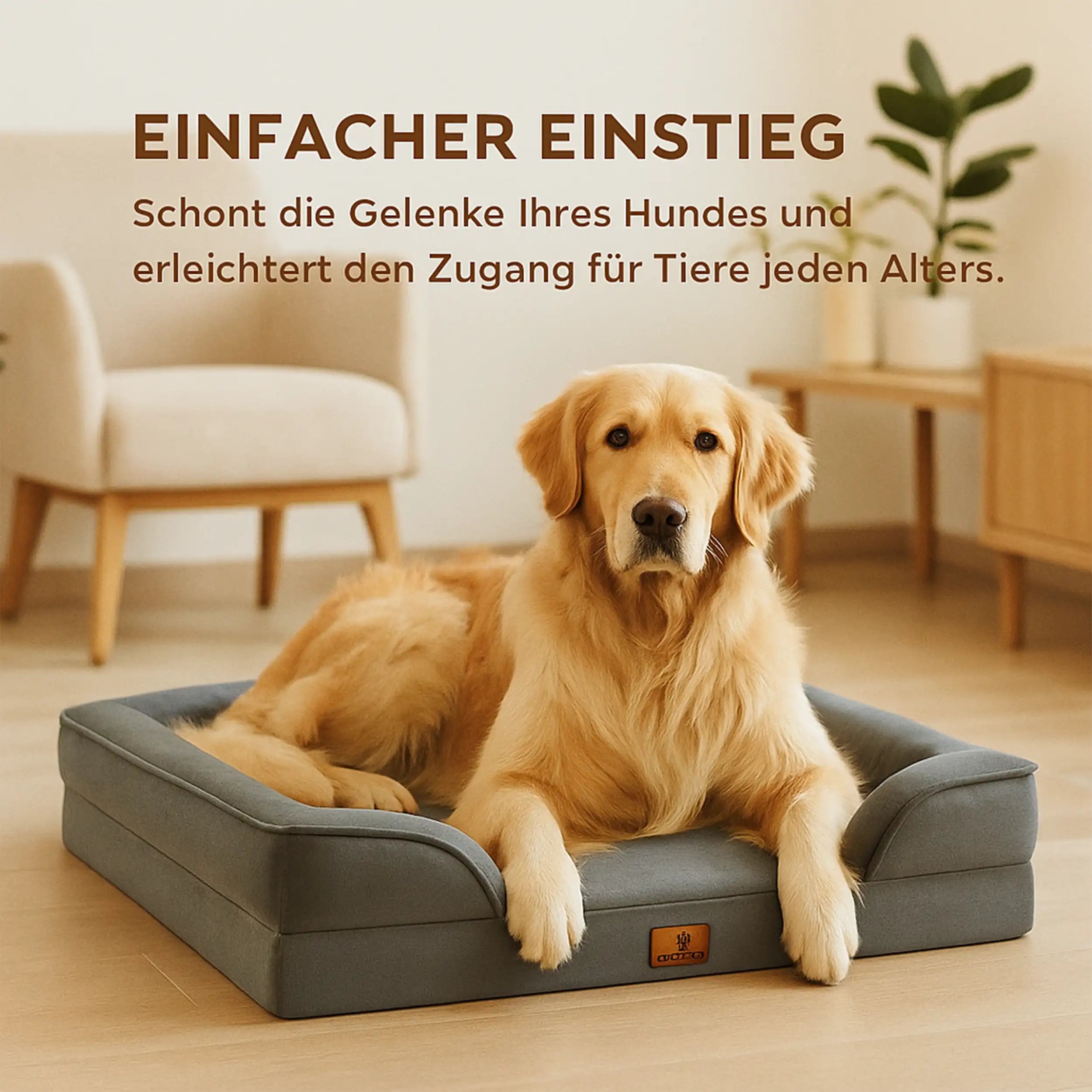 CaniCare - Orthopädisches Hundebett - Memory Foam Waschbar und Wasserdicht